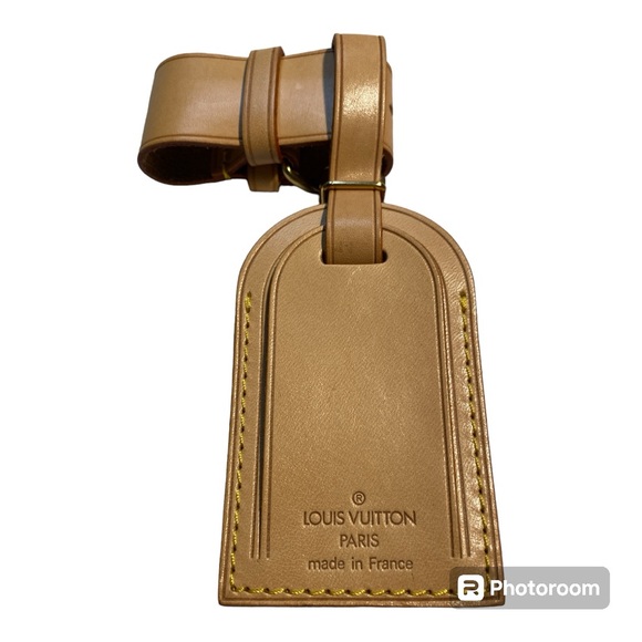 Louis Vuitton Natural Vachette Leather Luggage Tag Like New - Picture 2 of 4